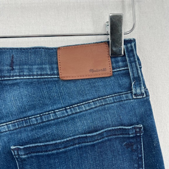 MADEWELL Jeans Womens 27 Blue Stovepipe Tux Ribbon Racer Stripe High Rise - Picture 9 of 12